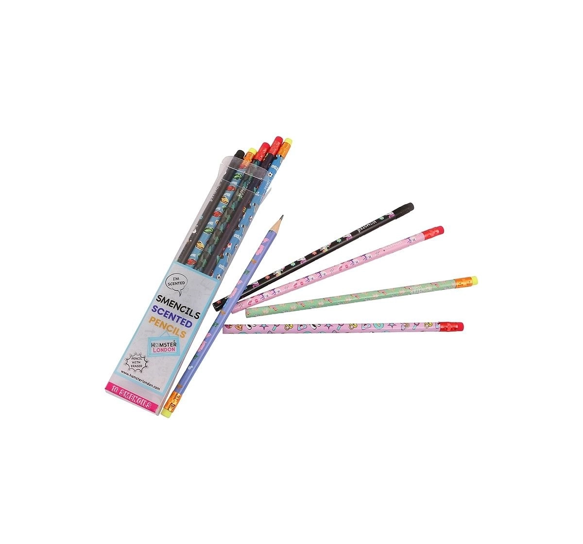 Hamster London Scented Pencils Set of 10 for Kids age 3Y+ 