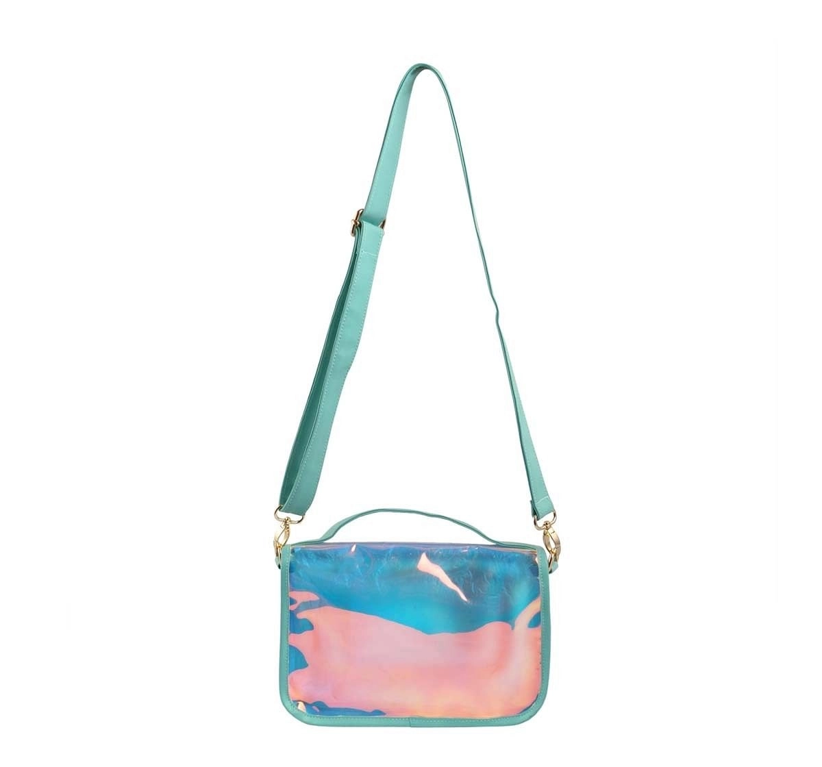 Hamster London Shiny Sling Bag Aqua Bags for Age 3Y+ (Blue)