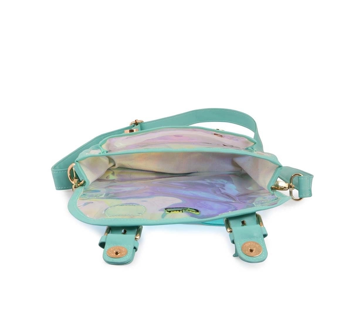 Hamster London Shiny Sling Bag Aqua Bags for Age 3Y+ (Blue)