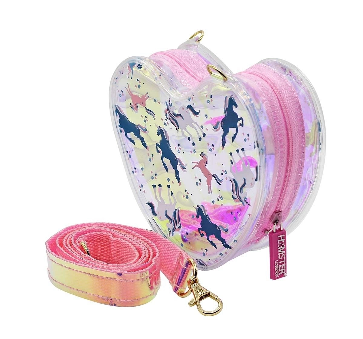 Hamster London Heart Sling Bag Unicorn Bags for Age 3Y+ (Pink)