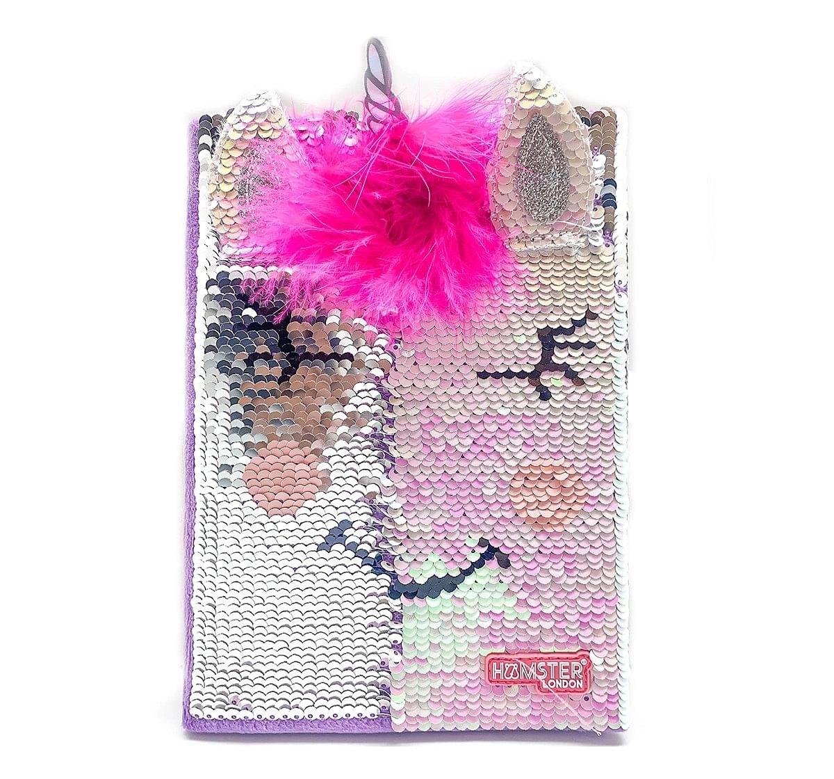 Hamster London Sequin Unicorn Diary for Kids age 3Y+ (Pink)
