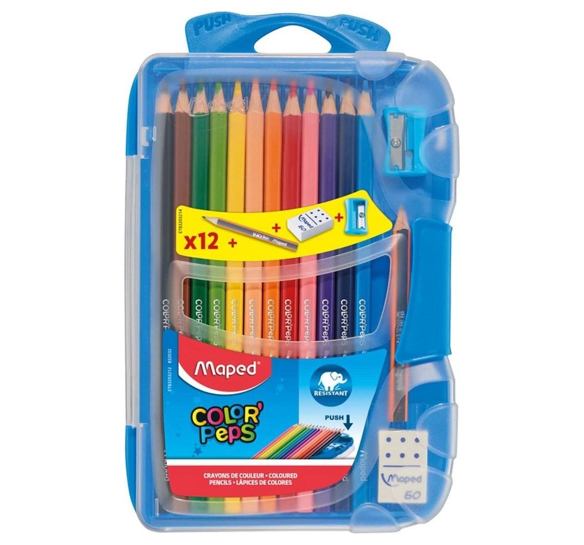 Maped 12 Colour Pencils, 7Y+ (Multicolour)