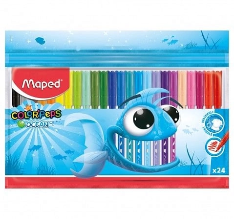 Maped 24 Felt Colour Pens Ocean, 7Y+ (Multicolour)