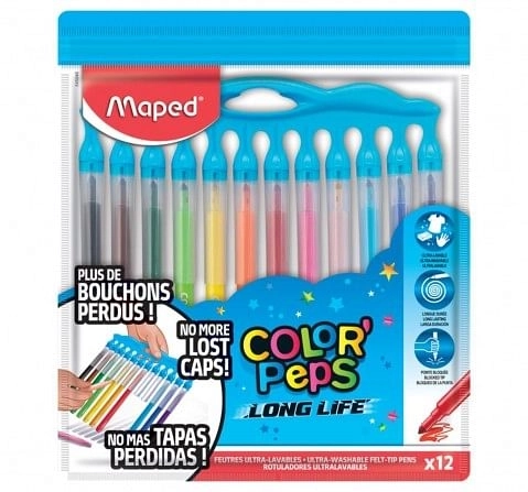 Maped 12 Inno Felt Colour Pens, 7Y+ (Multicolour)