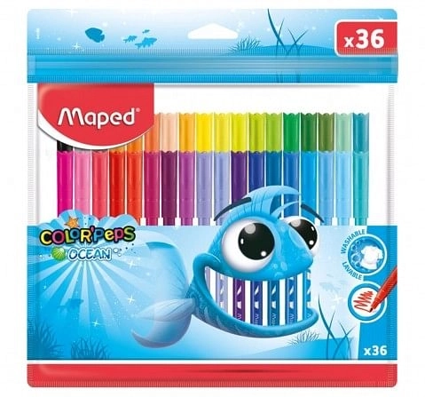 Maped 36 Felt Colour Pens Ocean, 7Y+ (Multicolour)