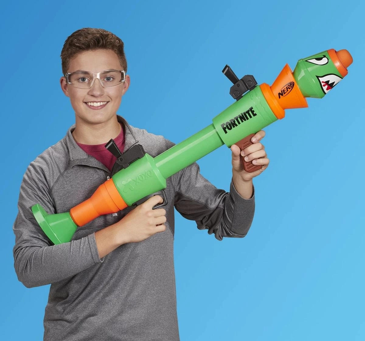 Nerf Fortnite RL Blaster Fires Foam Rockets for kids 8Y+, Multicolour