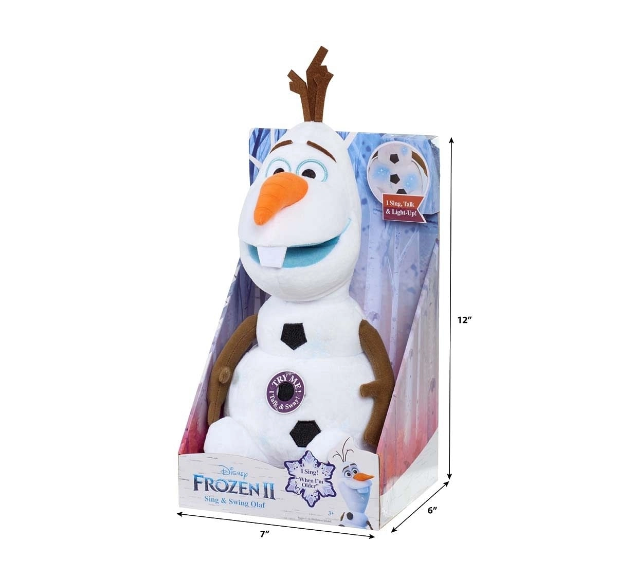 Disney Frozen 2 Sing & Swing Olaf Interactive Soft Toys for Age 3Y+ - 30.48 Cm
