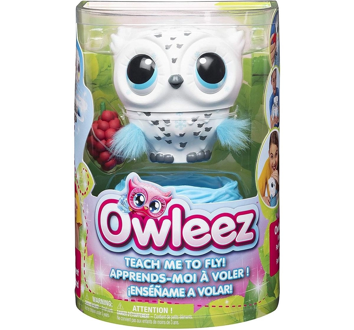 Owleez, Flying Baby Owl Interactive Toy with Lights and Sounds  Collectible Dolls for Kids age 6Y+ (White)