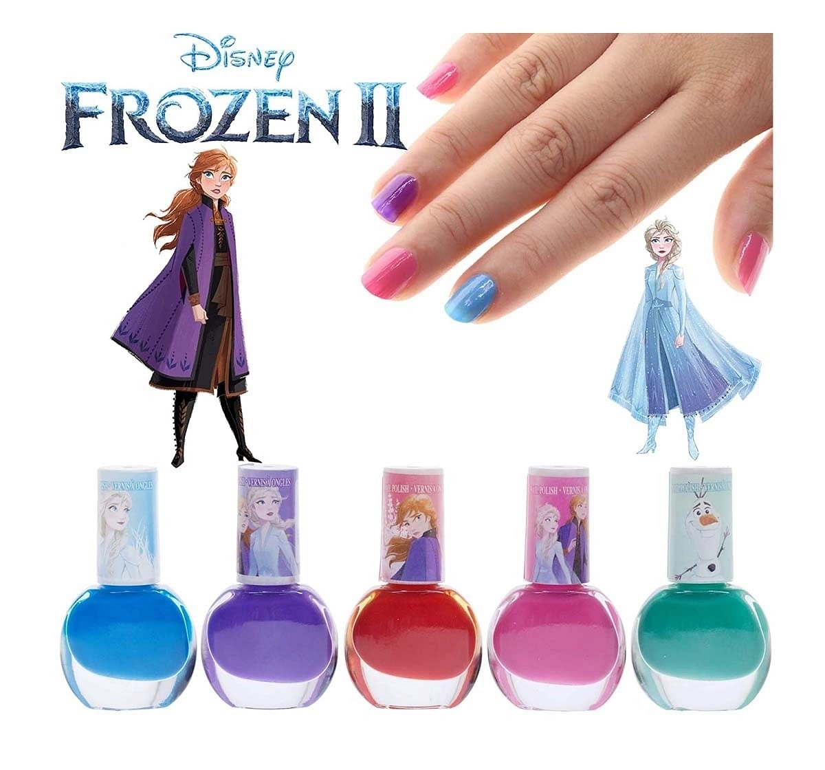 Melissa & Doug Disney Frozen 2 - 16 Piece Lip Balm Cosmetic Gift Set With Light-Up Mirror Toileteries And Makeup for Kids Age 3Y+