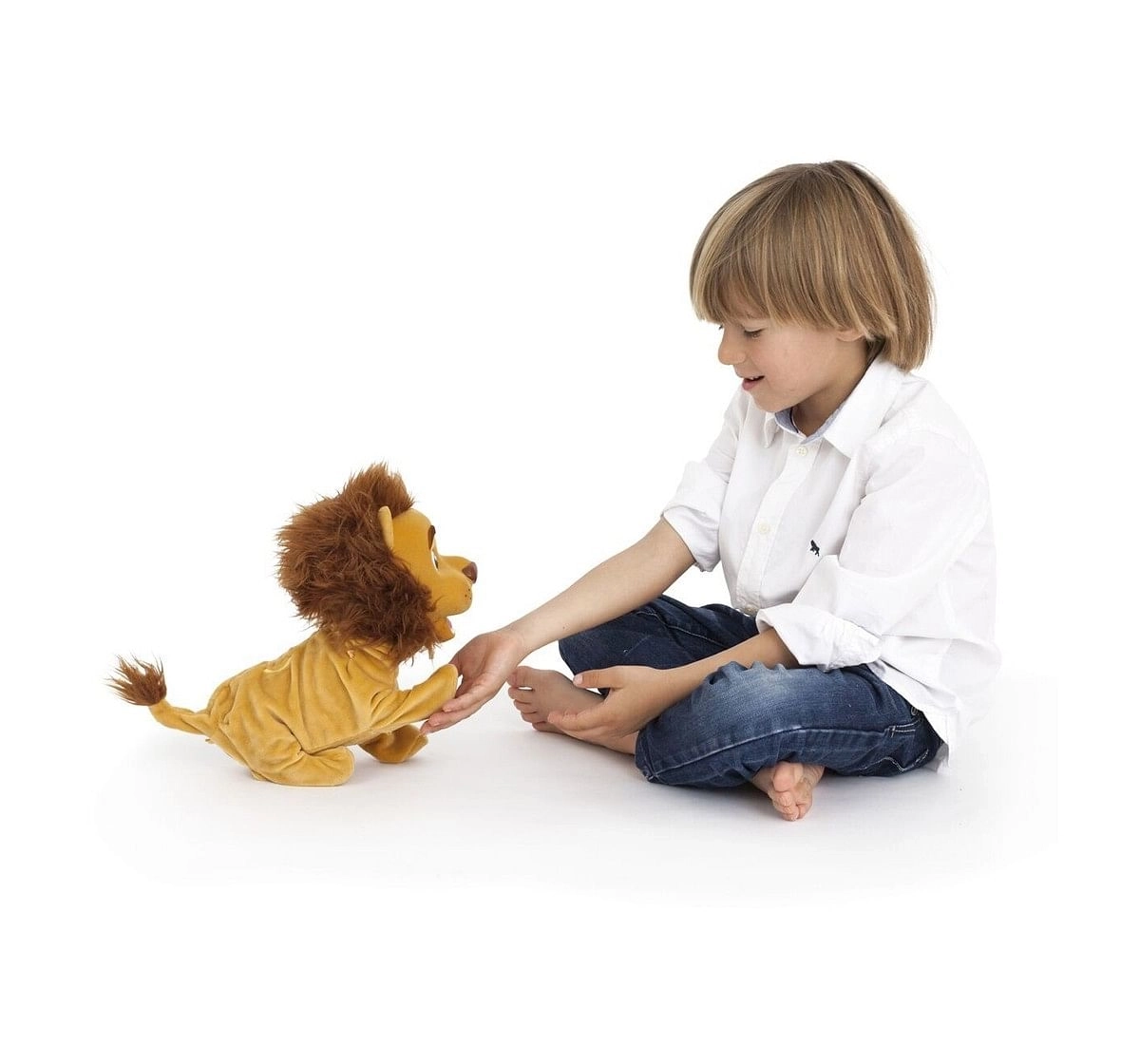 Imc Kokum The Little Lion Interactive Soft Toys for Kids age 3Y+ - 16 Cm (Brown)