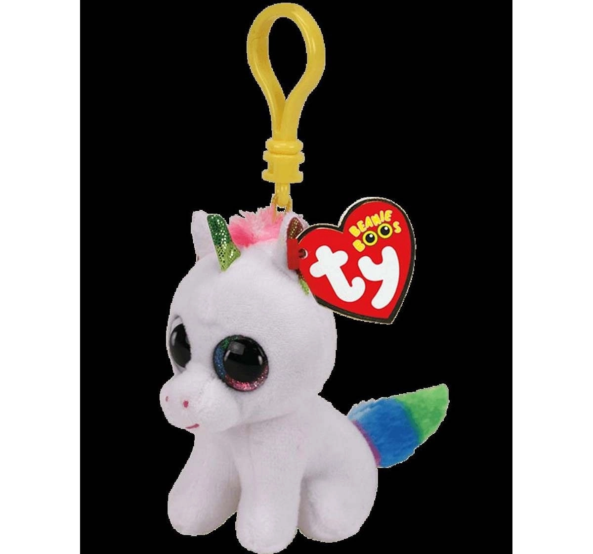 Ty Toys Pixy - White Unicorn Clip Plush Accessories for Kids Age 3Y+ - 8.5 Cm