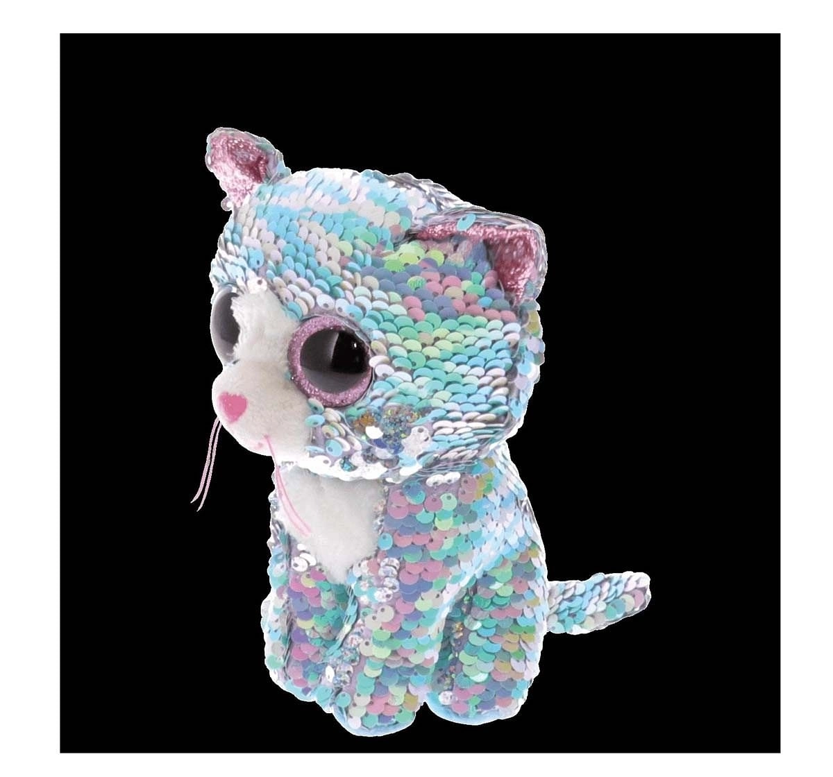 Ty Toys Whimsy - Blue Cat Flippables Regular Beanie Boo Quirky Soft Toys for Kids Age 3Y+ - 15 Cm