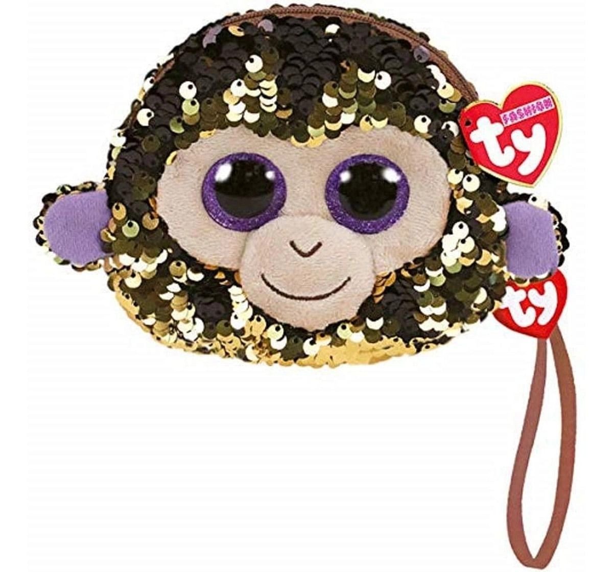 Ty Coconut - Flippable Sequin Wristlet Plush Accessories for age 3Y+ - 10 Cm 