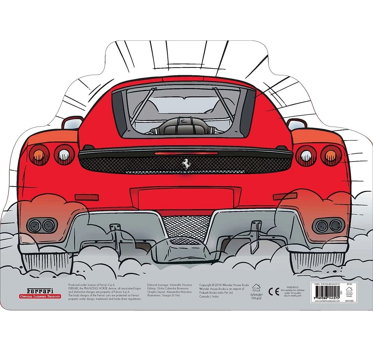 Wonder House Books Ferrari the Racing Car Giant Colouring Book for kids 0M+, Multicolour