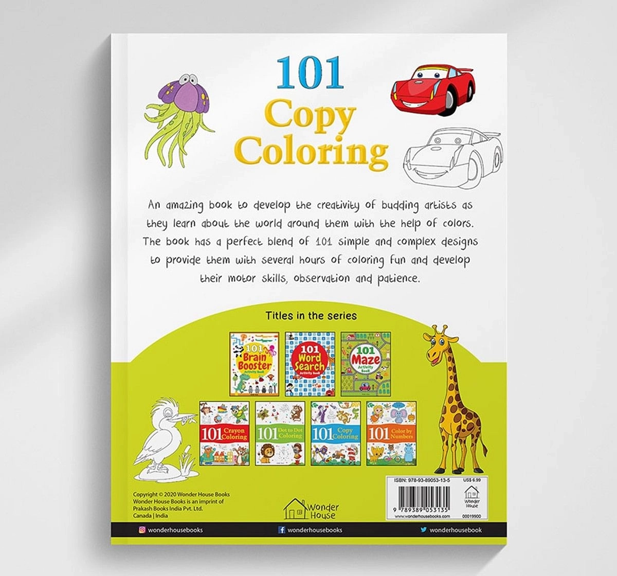 101 Copy Coloring: Fun Activity Book For Children, 96 Pages Book By Wonder House Books, Paperback