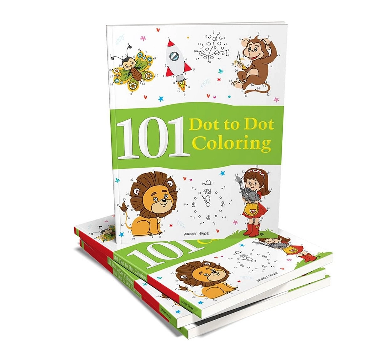 101 Dot To Dot Coloring: Fun Activity Book, 96 Pages Book By Wonder House Books, Paperback