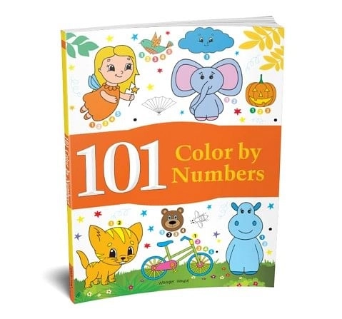 101 Color By Numbers: Fun Activity Book, 96 Pages Book By Wonder House Books, Paperback