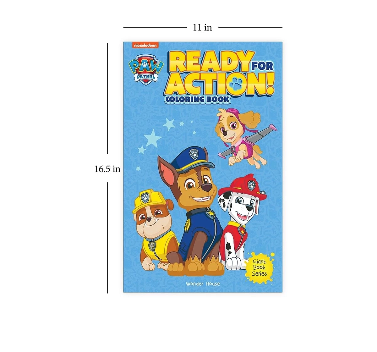 Wonder House Books Ready For Action Paw Patrol Giant Coloring Book for kids 3Y+, Multicolour