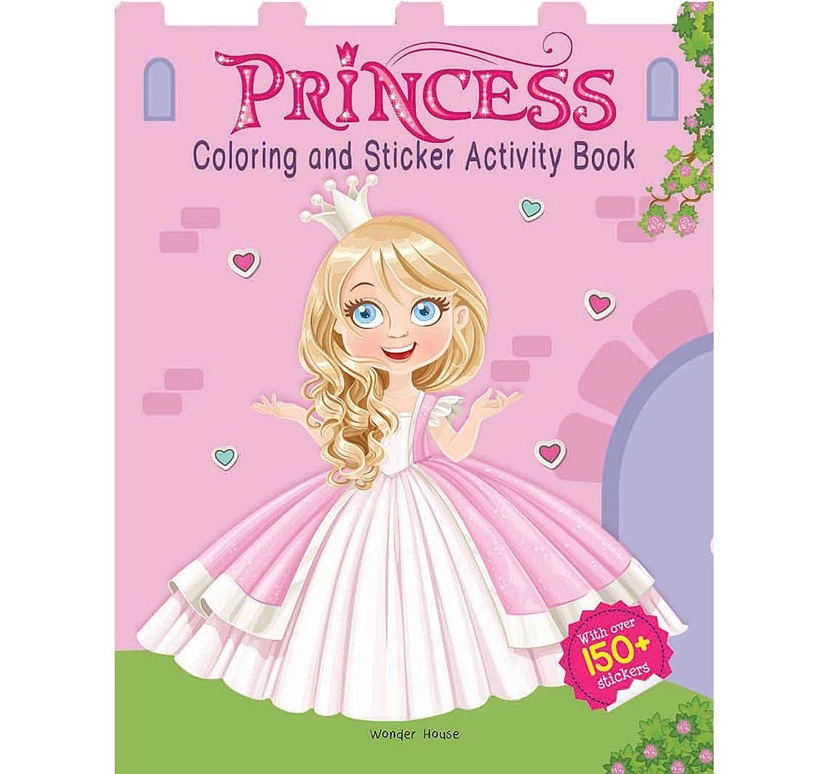 Wonder House Books Princesses Coloring and Sticker Activity Book With More then 150 Stickers for kids 3Y+, Multicolour