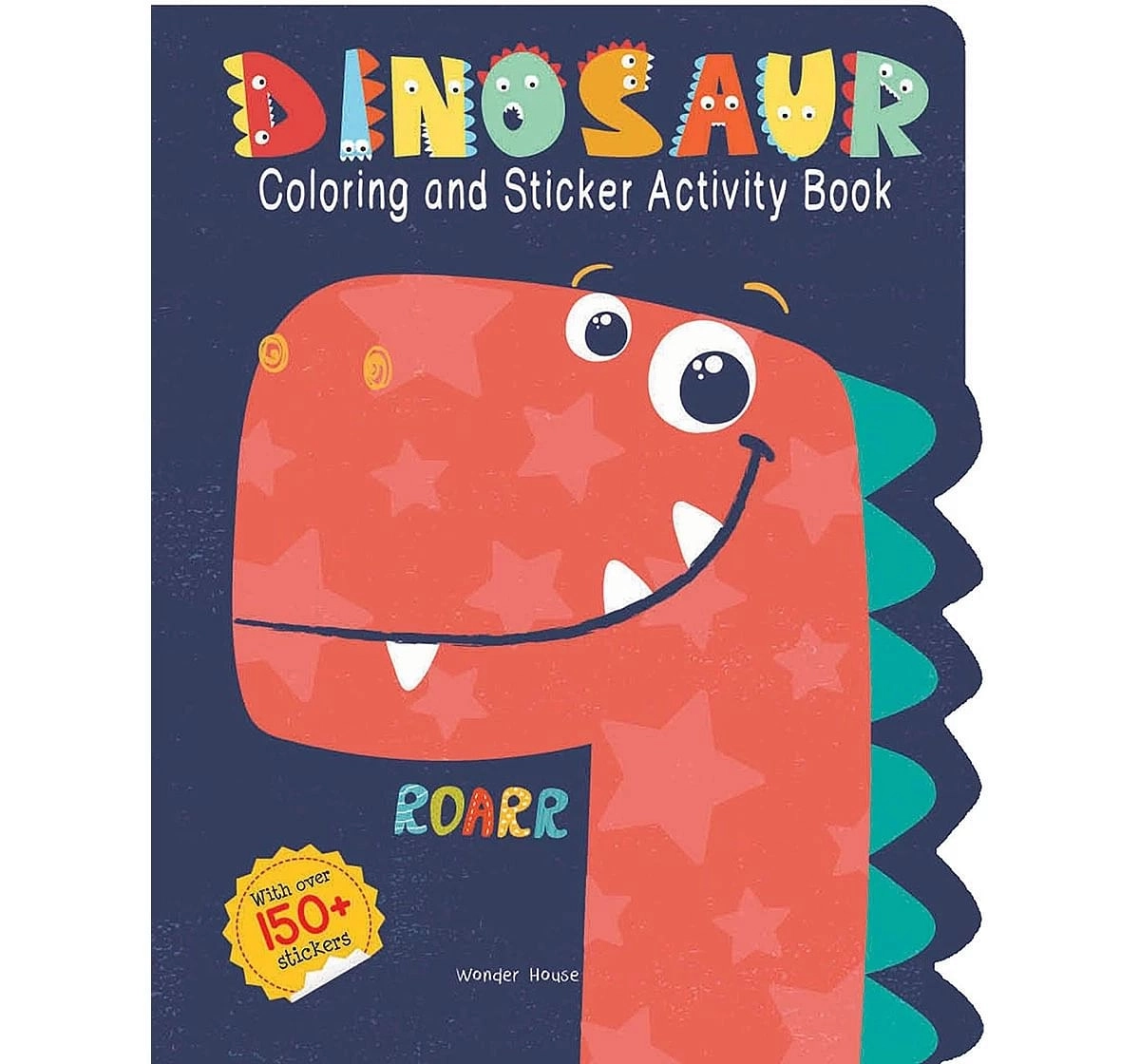 Wonder House Books Dinosaurs Coloring and Sticker Activity Book With More Then 150 Stickers for kids 3Y+, Multicolour