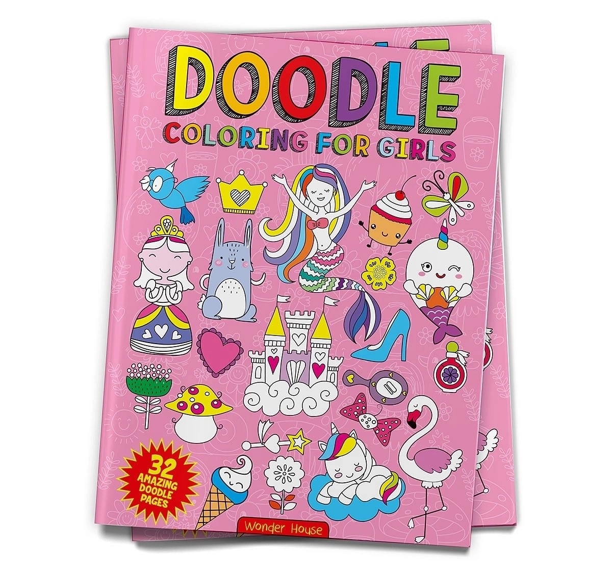 Wonder House Books Doodle coloring for girls Paperback Multicolor 3Y+
