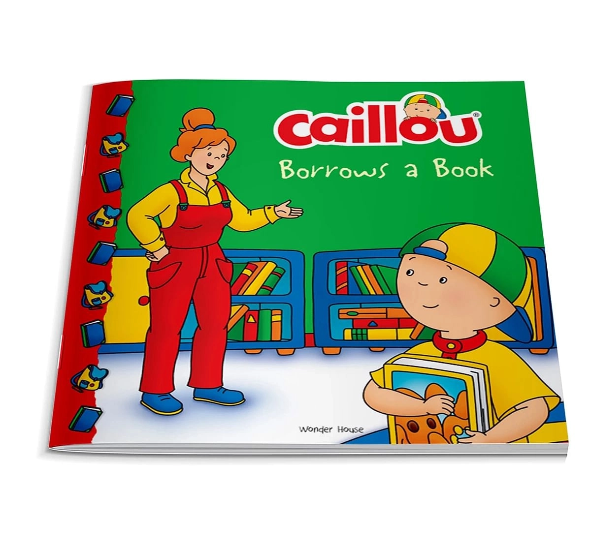 Wonder House Books Caillou Borrows A Book for kids 3Y+, Multicolour