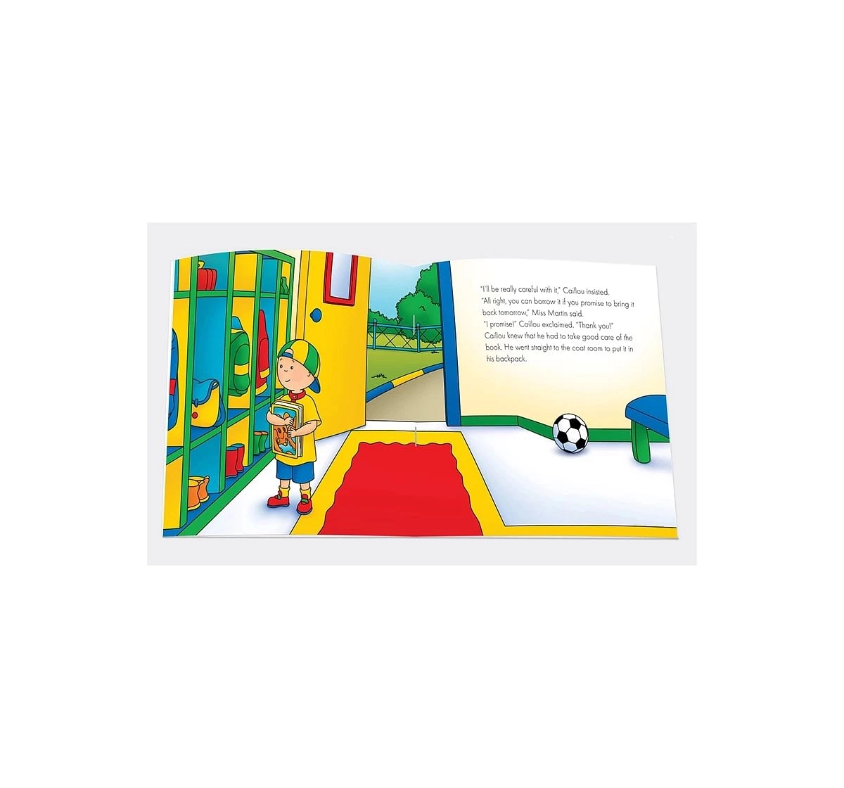 Wonder House Books Caillou Borrows A Book for kids 3Y+, Multicolour
