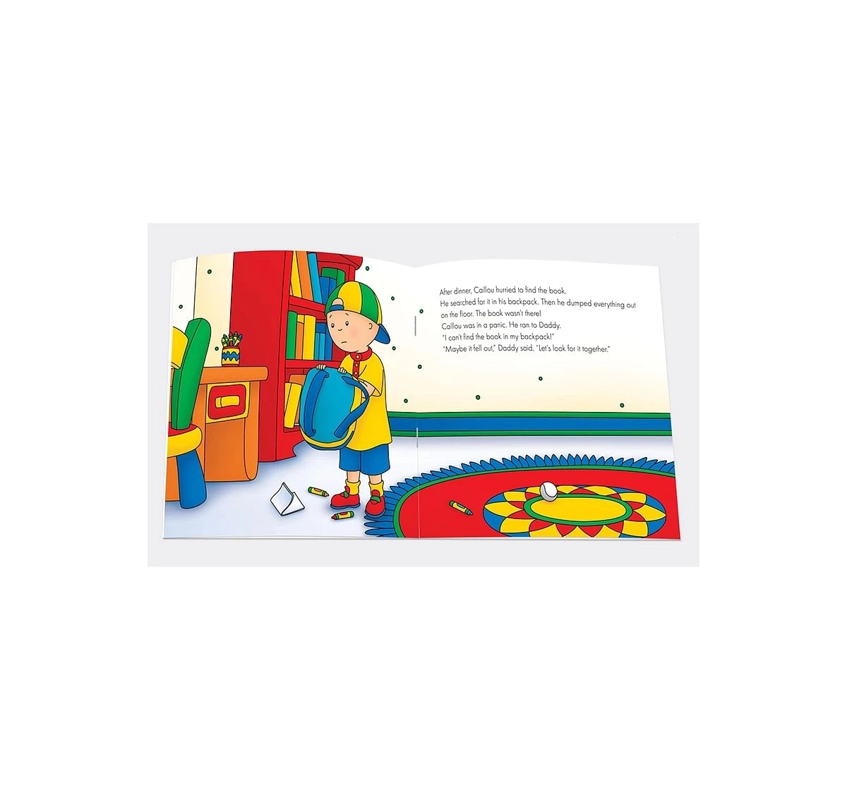 Wonder House Books Caillou Borrows A Book for kids 3Y+, Multicolour