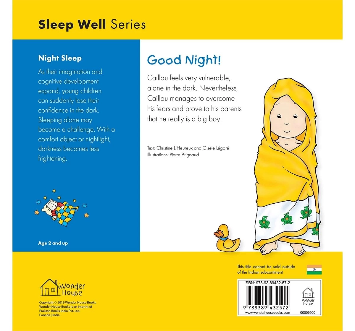 Wonder House Books Caillou Good Night Book for kids 3Y+, Multicolour