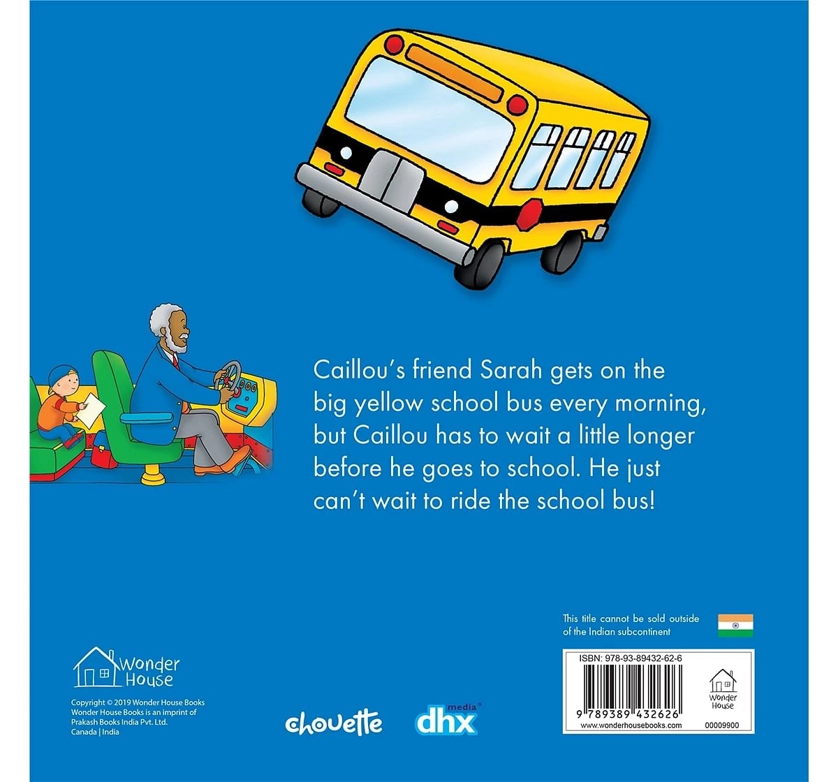 Wonder House Books Caillou the School Bus Book for kids 3Y+, Multicolour