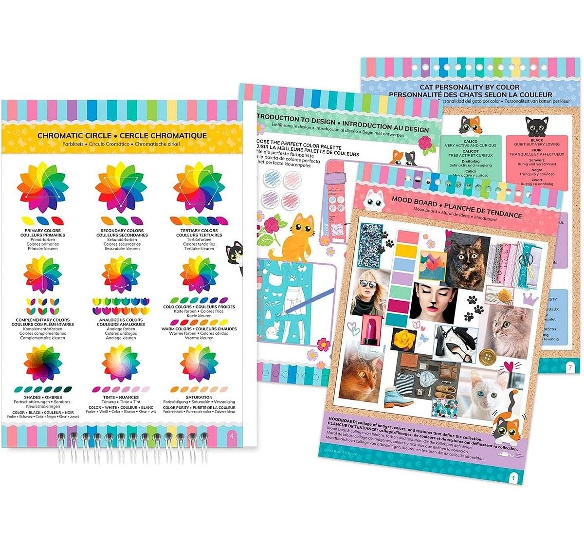 Make It Real - Fashion Design Sketchbook: Pretty Kitty School Stationery for age 8Y+ 