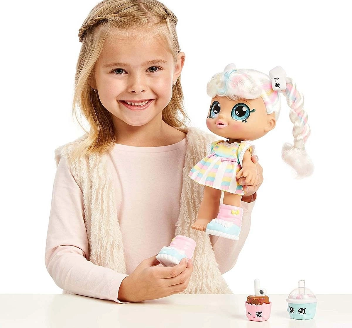 Kindi Kids S1 Toddler Doll Single Pack Snack Time Friends Marshamello Dolls & Accessories for Age 3Y+