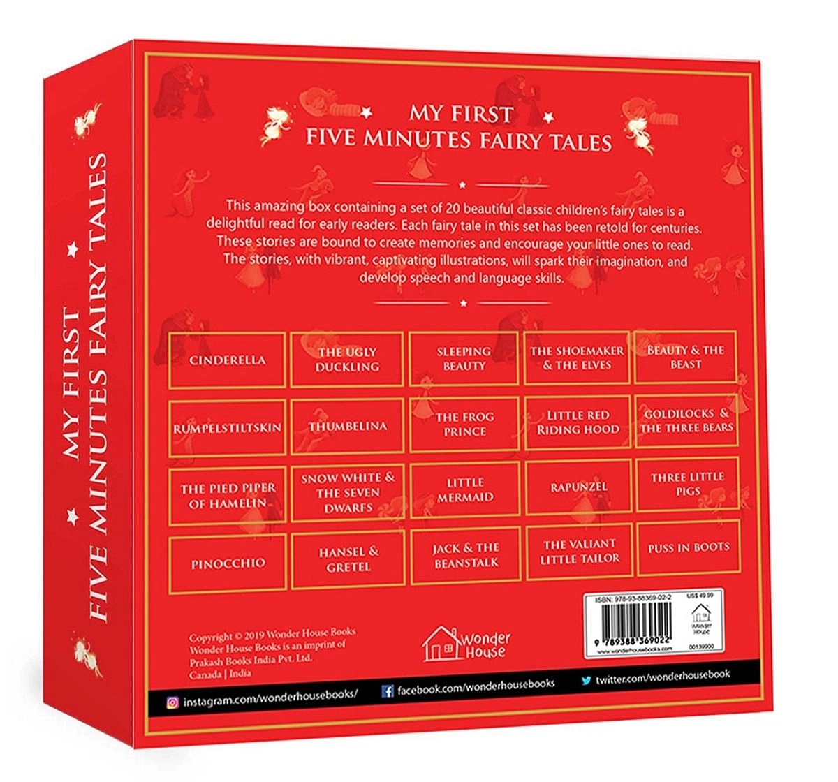 My First Five Minutes Fairy Tales Boxset: Giftset Of 20 Books For Kids, 320 Pages Book By Wonder House Books, Box Set