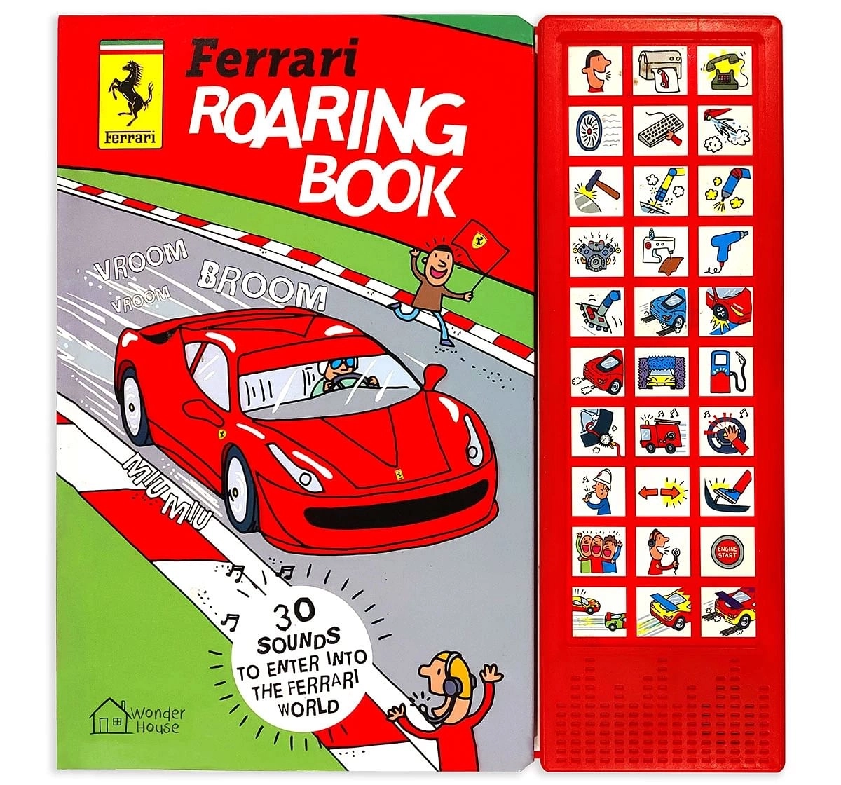 Wonder House Books Ferrari Roaring Book Illustrated Sound Board Book for kids 0M+, Multicolour