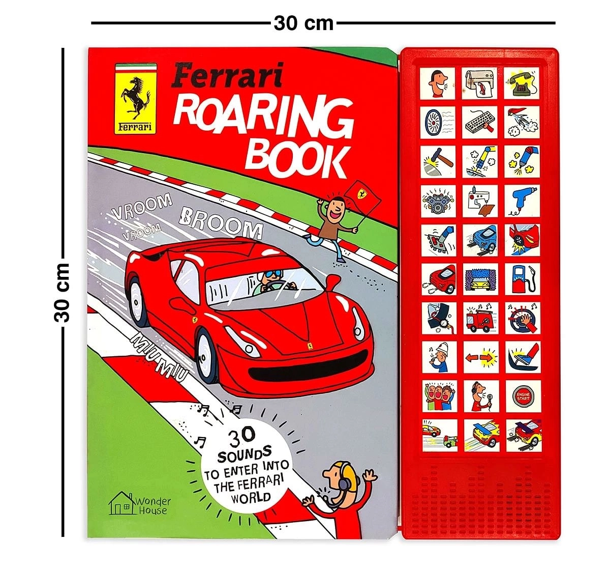 Wonder House Books Ferrari Roaring Book Illustrated Sound Board Book for kids 0M+, Multicolour