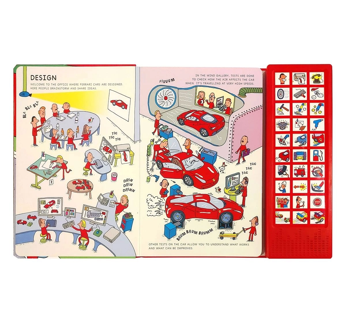 Wonder House Books Ferrari Roaring Book Illustrated Sound Board Book for kids 0M+, Multicolour