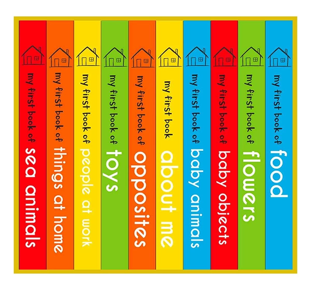 Wonder House Books My First Library Pack of 2 Boxset with 10 Board Books for kids 0M+, Multicolour