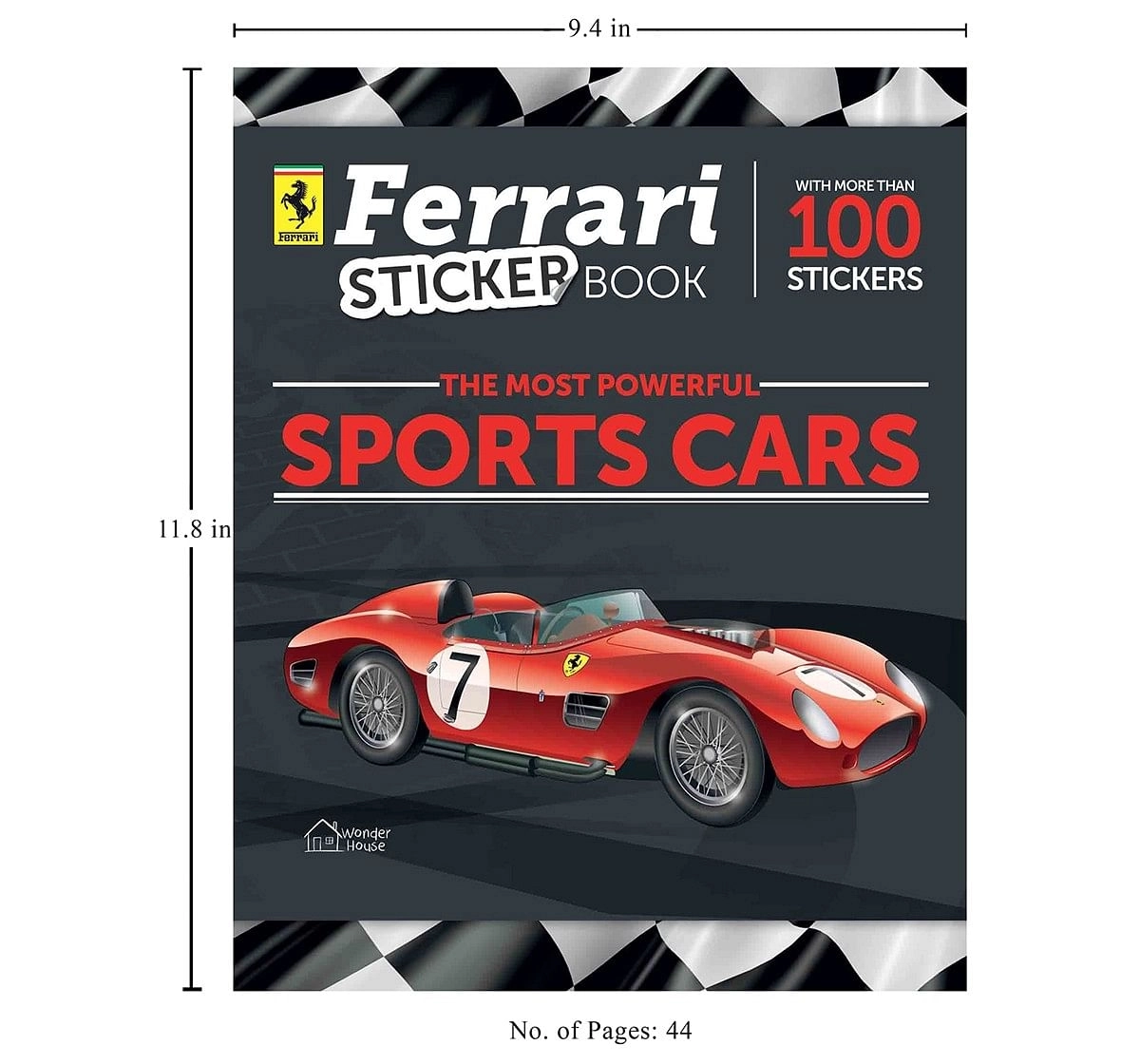Ferrari Sticker Book For Kids, 44 Pages Book By Franco Cosimo Panini, Paperback