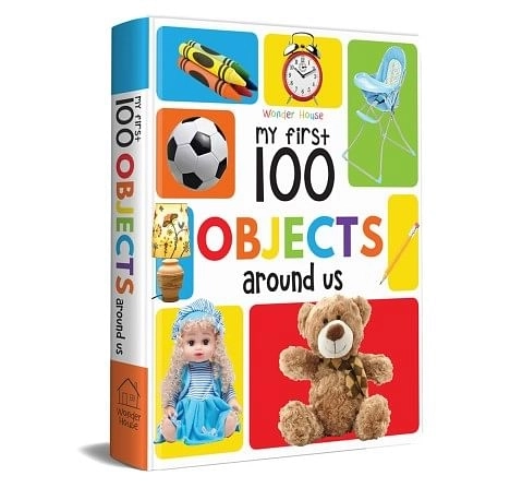 My First 100 Objects Around Us Book, 24 Pages Book By Wonder House Books, Board Book