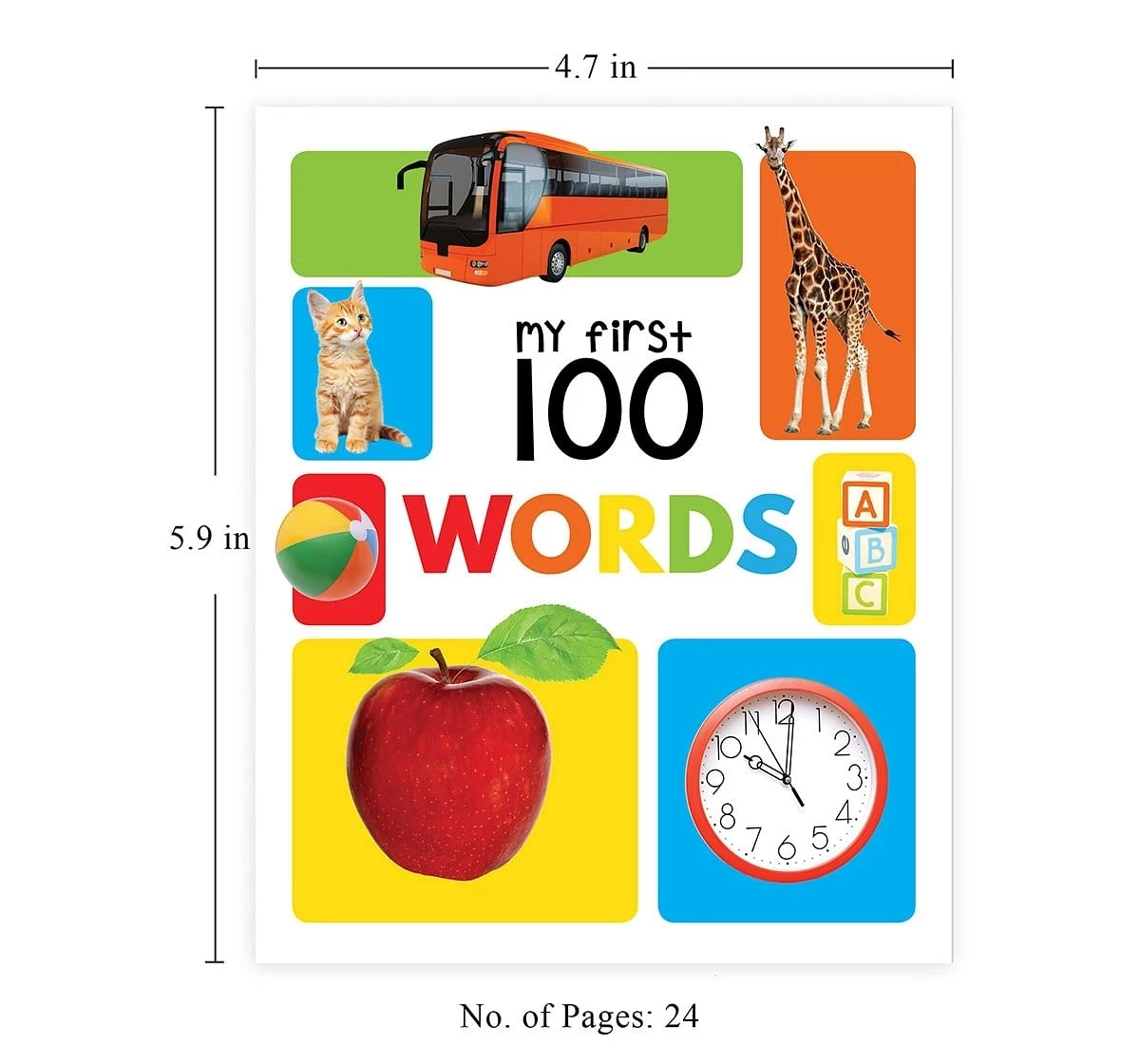 Wonder House Books My First 100 Words Padded Board Books for kids 0M+, Multicolour