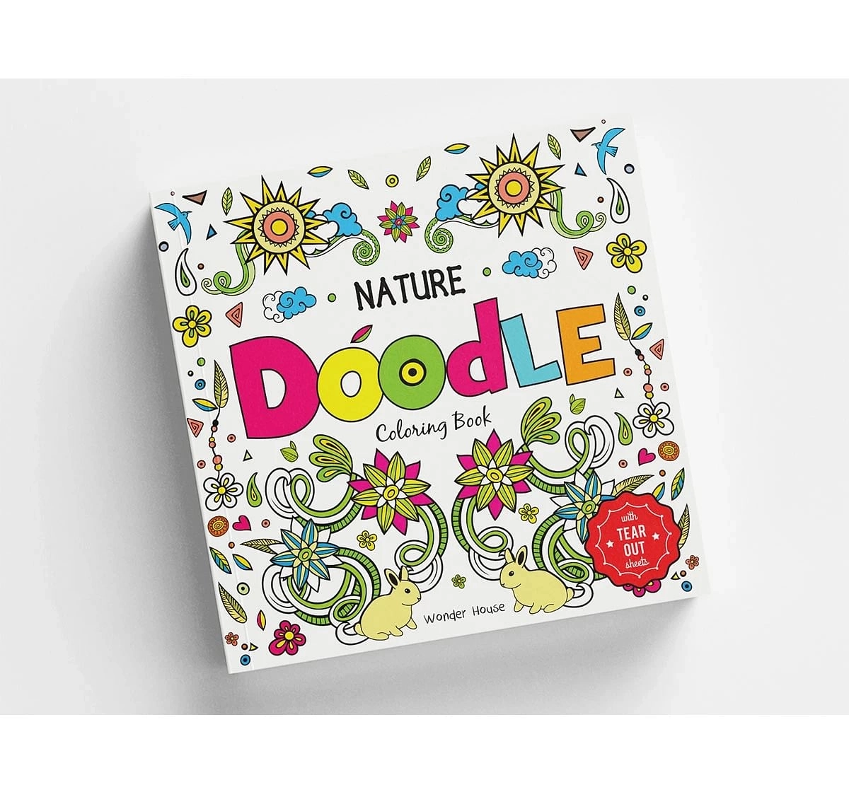 Wonder House Books Nature Doodle Coloring Book With Tear Out Sheets for kids 3Y+, Multicolour