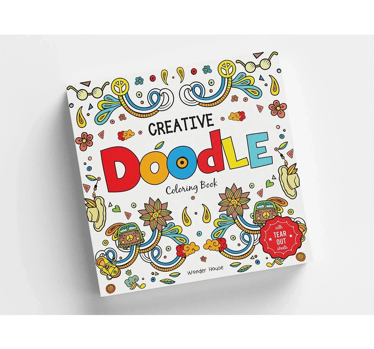 Wonder House Books Creative Doodle Coloring Book With Tear Out Sheets for kids 3Y+, Multicolour