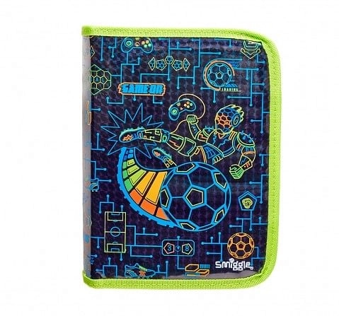 Smiggle Far Away Stationery Kit - Football Print Bags for Kids age 3Y+ (Black)