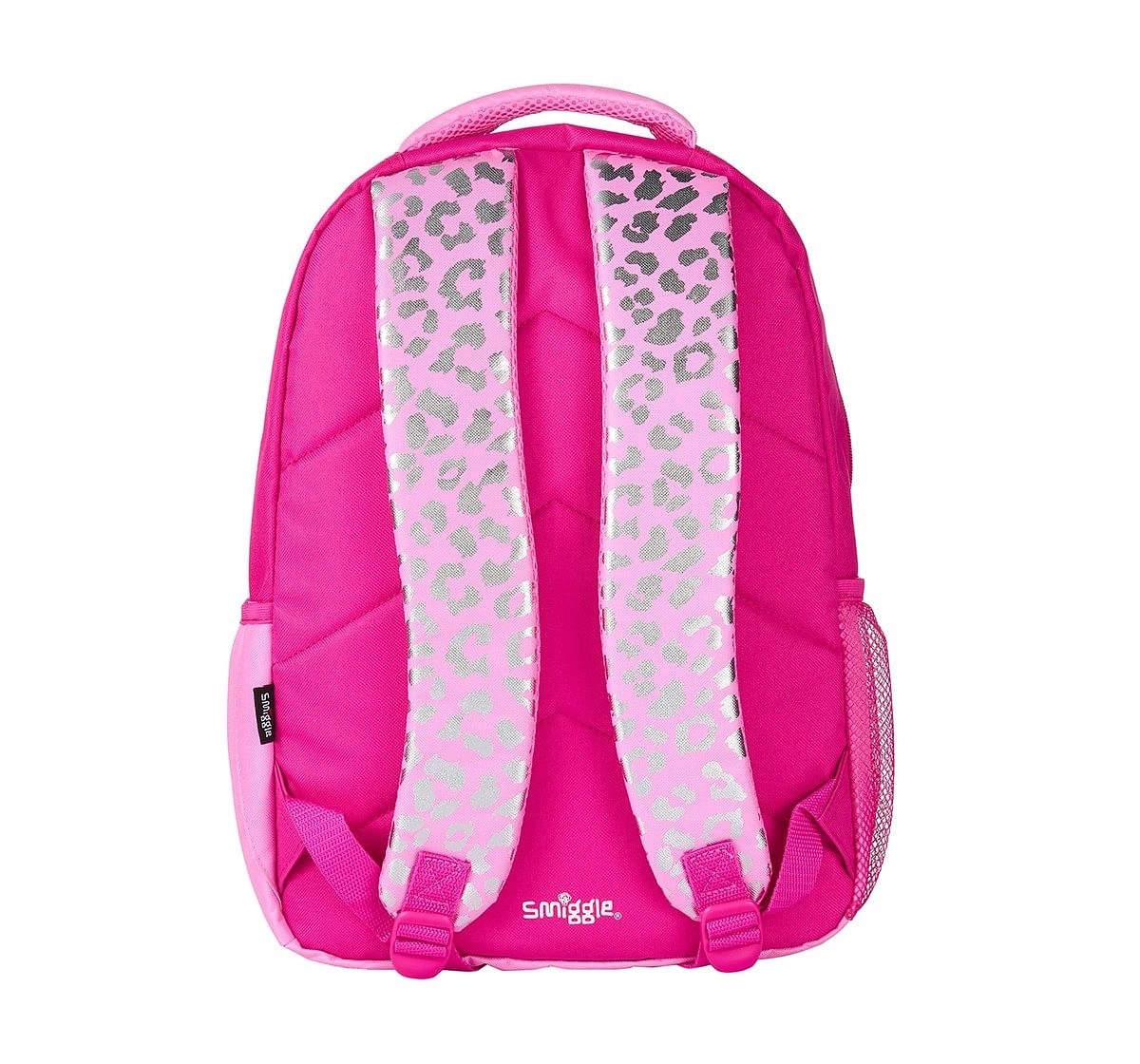 Smiggle Block Backpack - Leopard Print Bags for Kids age 3Y+ (Pink)