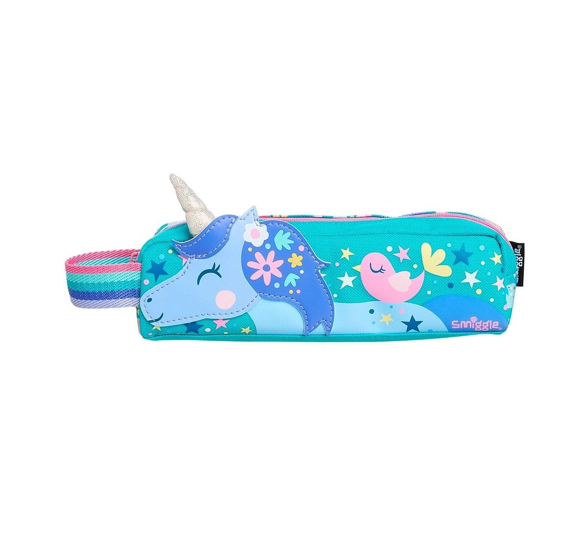  Smiggle Topsy Teeny Tiny Pencil Case - Unicorn Print Bags for Kids age 3Y+ (Aqua)
