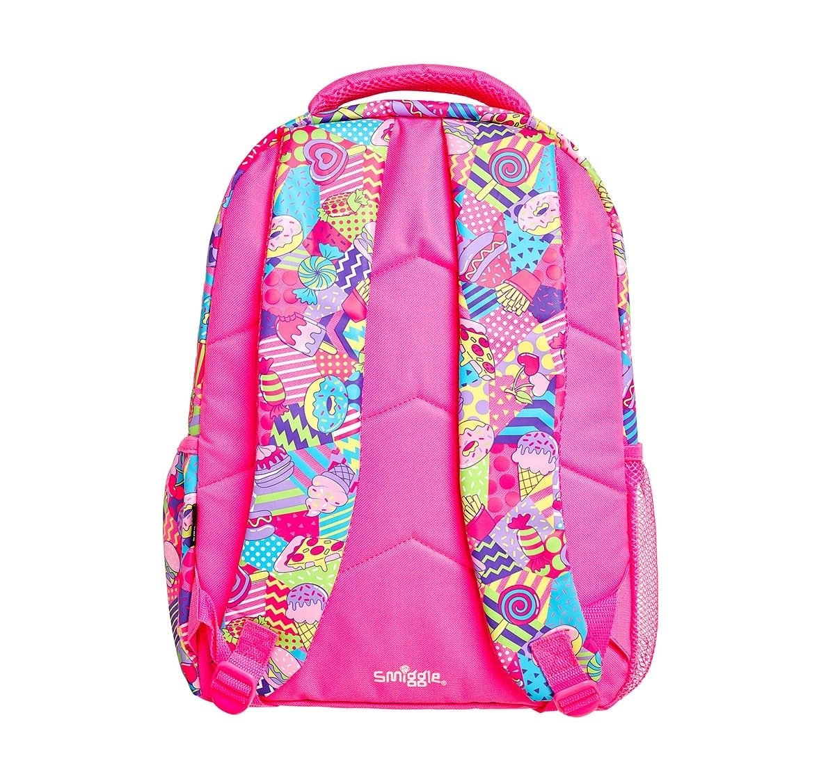 Smiggle Far Away Backpack - Ice-cream Print Bags for Kids age 3Y+ (Pink)