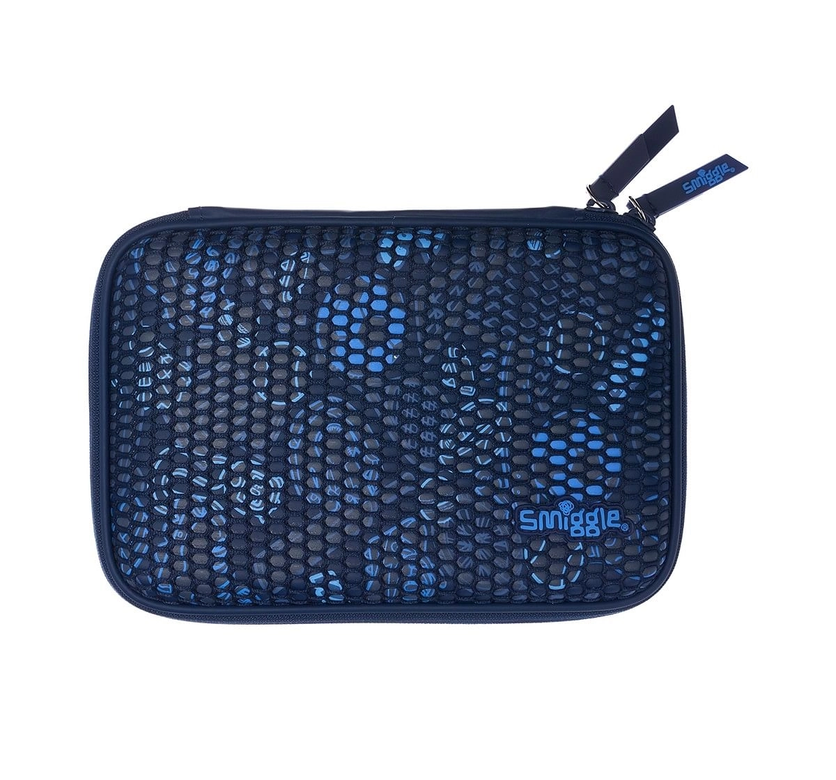 Smiggle Mesh Hardtop Pencil Case Bags for Kids age 3Y+ (Navy)