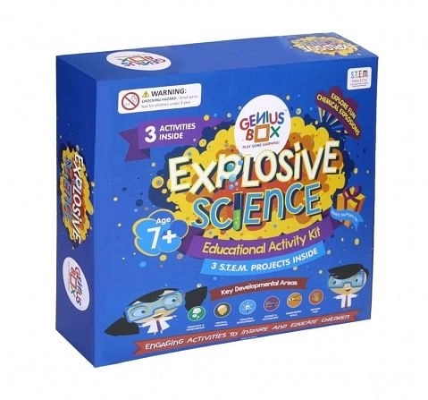 Genius Box Explosive Science 3 Activity Kit for 7+ Year Age: Diy, Educational Toy, Educational Kit, Stem Toy, Science Experiment, Learning Kit Science Kits for Kids Age 7Y+