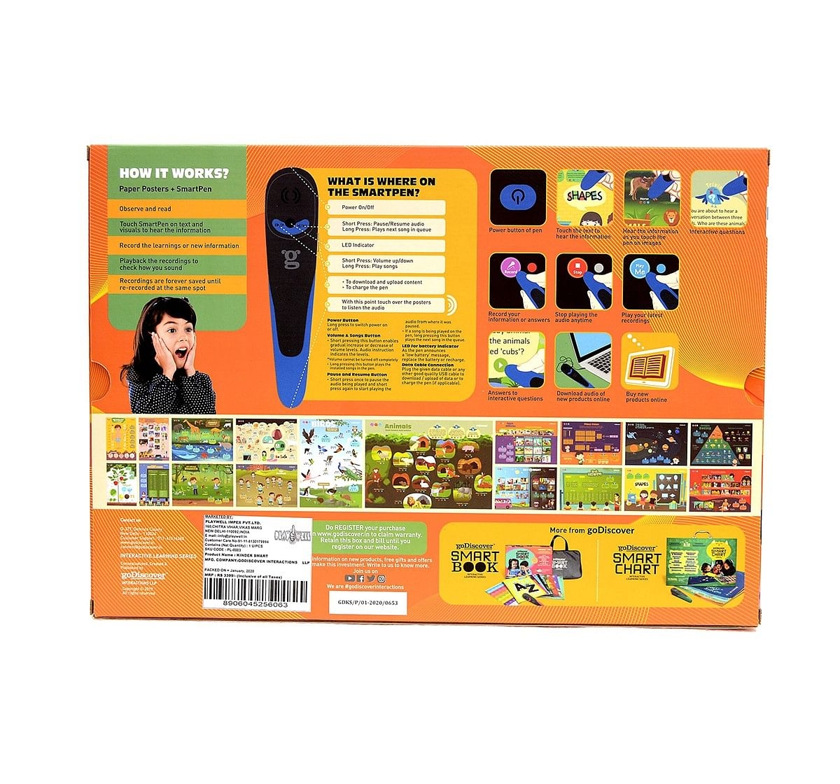 Go Discover Kinder Smart Interactive Learning Series Games for Kids 3Y+, Multicolour