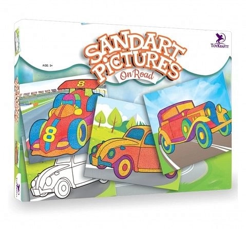 Toy Kraft Sandart Pictures On Road, Multicolor, 3Y+